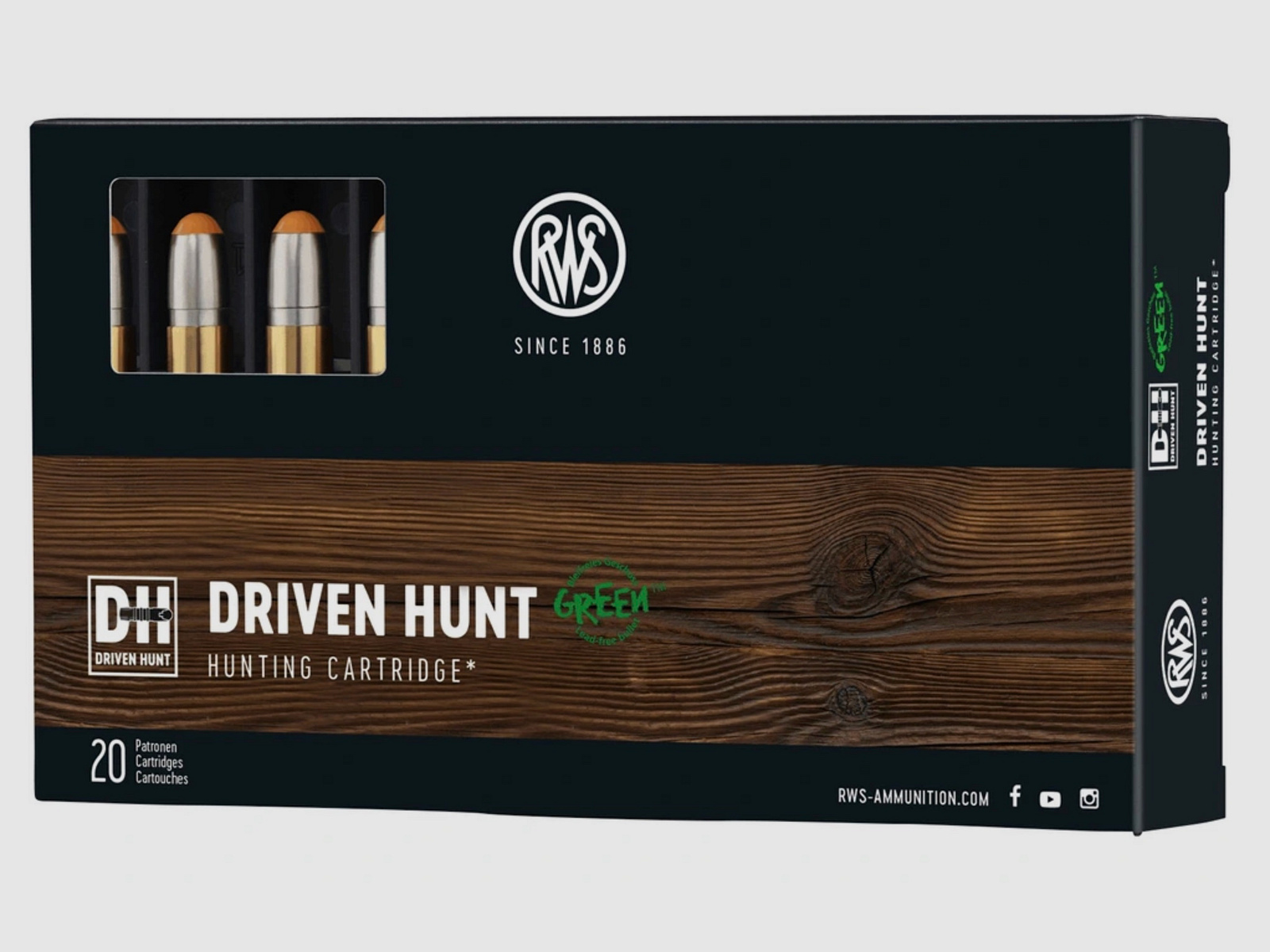 RWS 2426275 .300 Win. Mag. Driven Hunt 10,7g 165grs. Bleifrei Langwaffenmunition