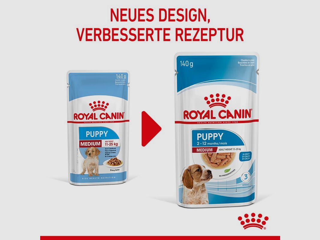 ROYAL CANIN Mittelgroße Hunde Nassfutter Welpen bis zum 12. Monat 10x140 g