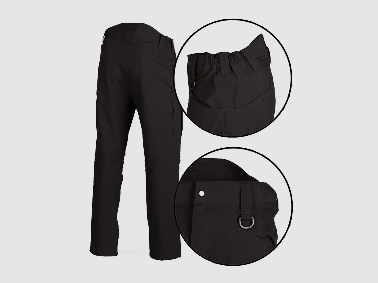 Mil-Tec Pantalones Tácticos Assault - Negro / 3XL