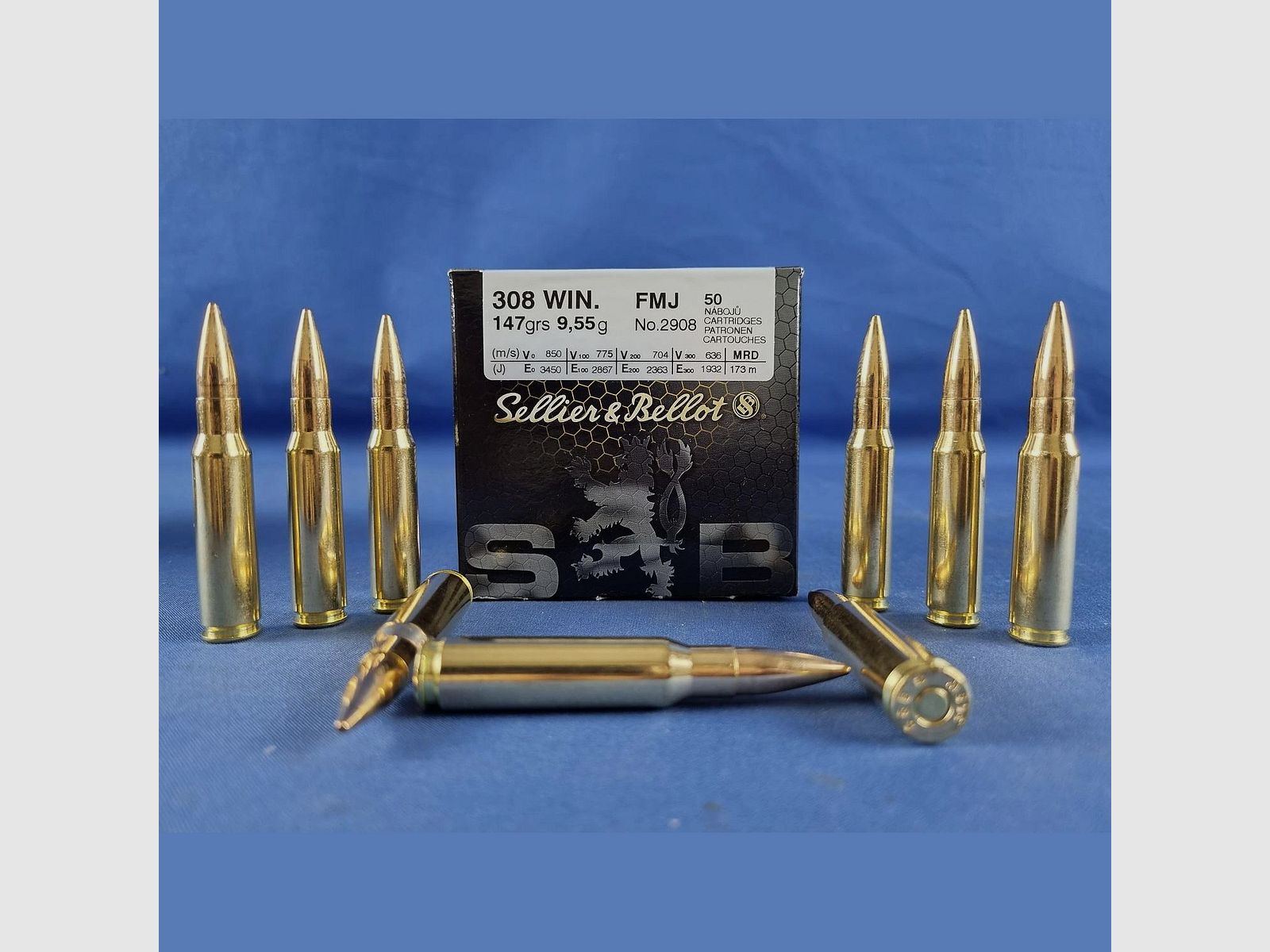 Sellier&Bellot .308 Win. FMJ 9,5g/147grs. 50Stk.