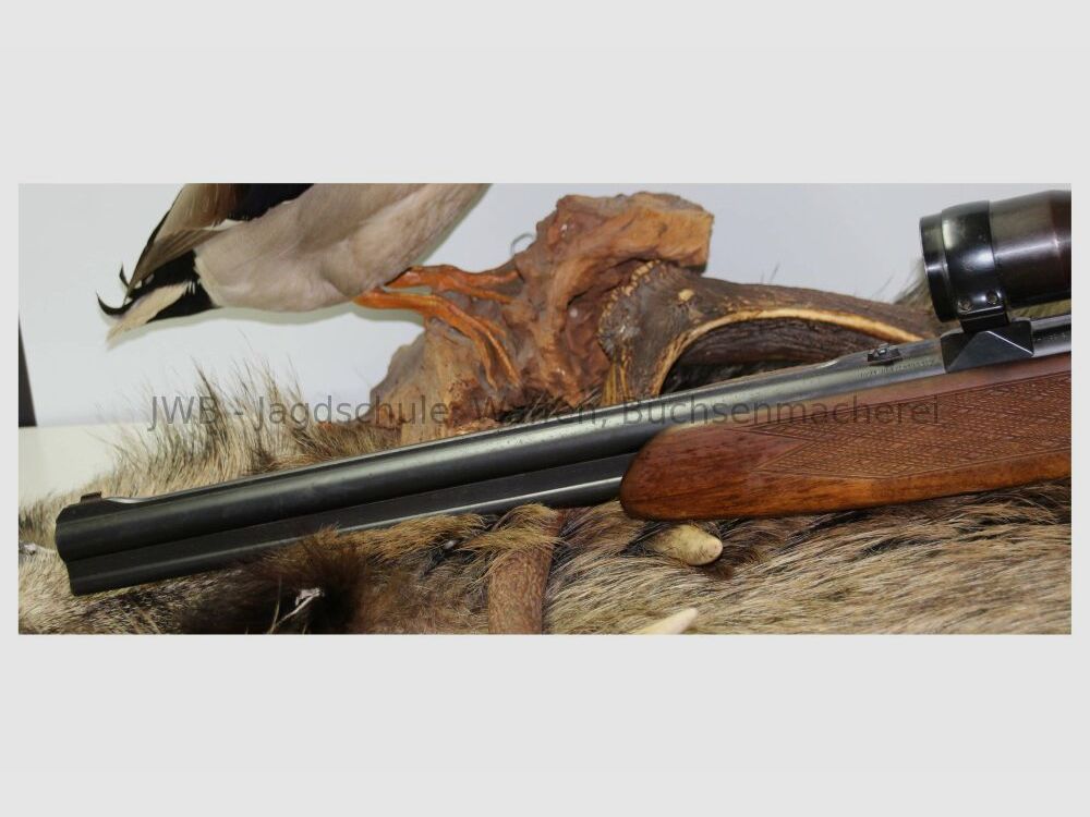 Brünner Super Bockbüchsflinte mit Wechsellauf und Schwenkmontage 12/70;7x57R