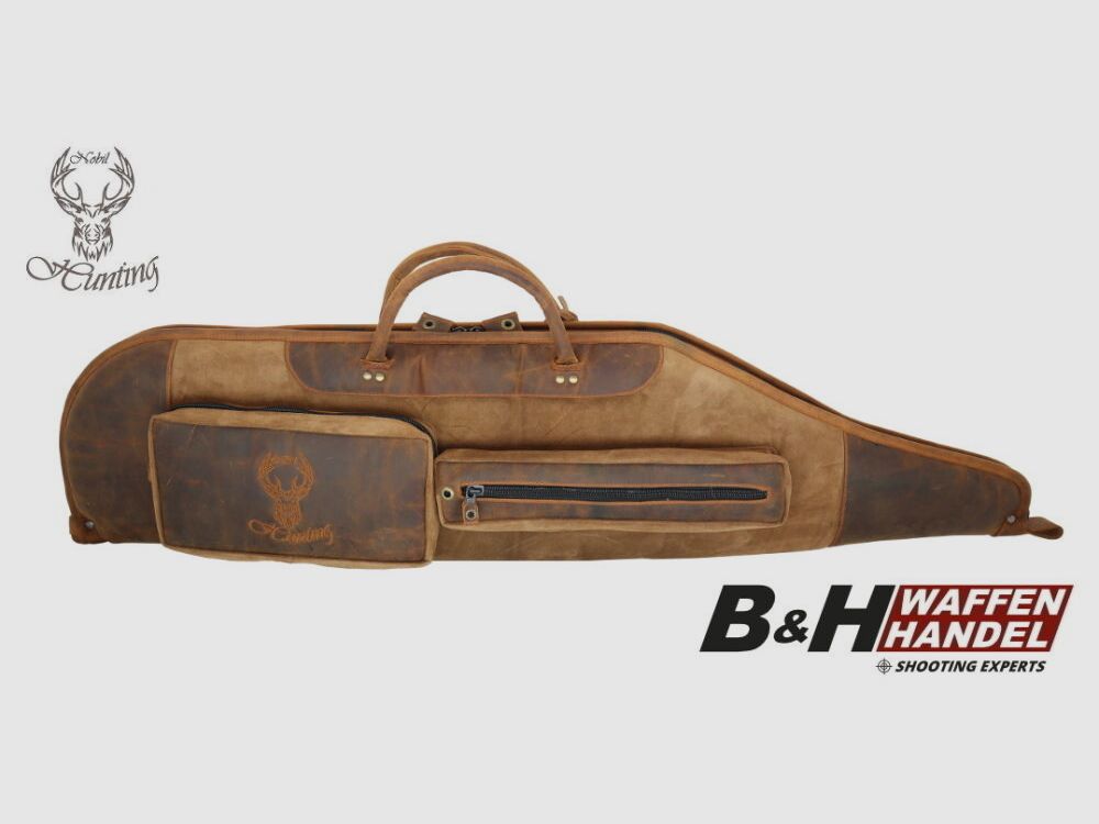 Nobil Hunting Leder Futteral 120cm in braun, handgenäht