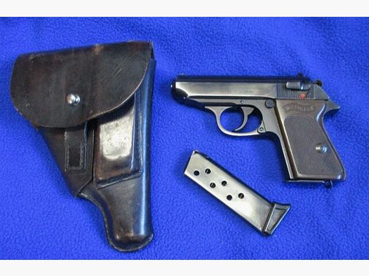 Pistolet Walther PPK Ulm 7,62 mm Browning avec étui et chargeur de rechange PPK