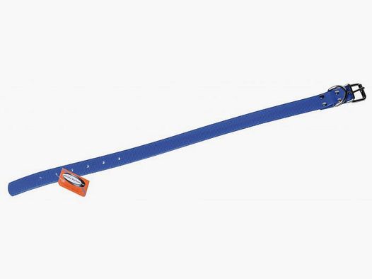 Collier Januel Biothane Biogold Long 55 cm / Larg 25 mm Bleu