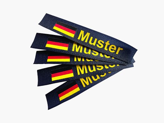 ASMC Namensbänder 5er Set mit Flagge Navy