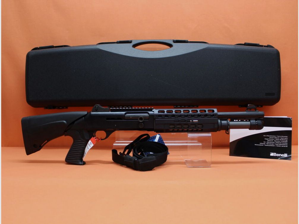 Benelli Ha.Flinte 12/76 Benelli M4 A1 TS Black 14" Lauf/ Multichoke/ Teleskop-Schaft/ Picatinny (M4T-PRO)