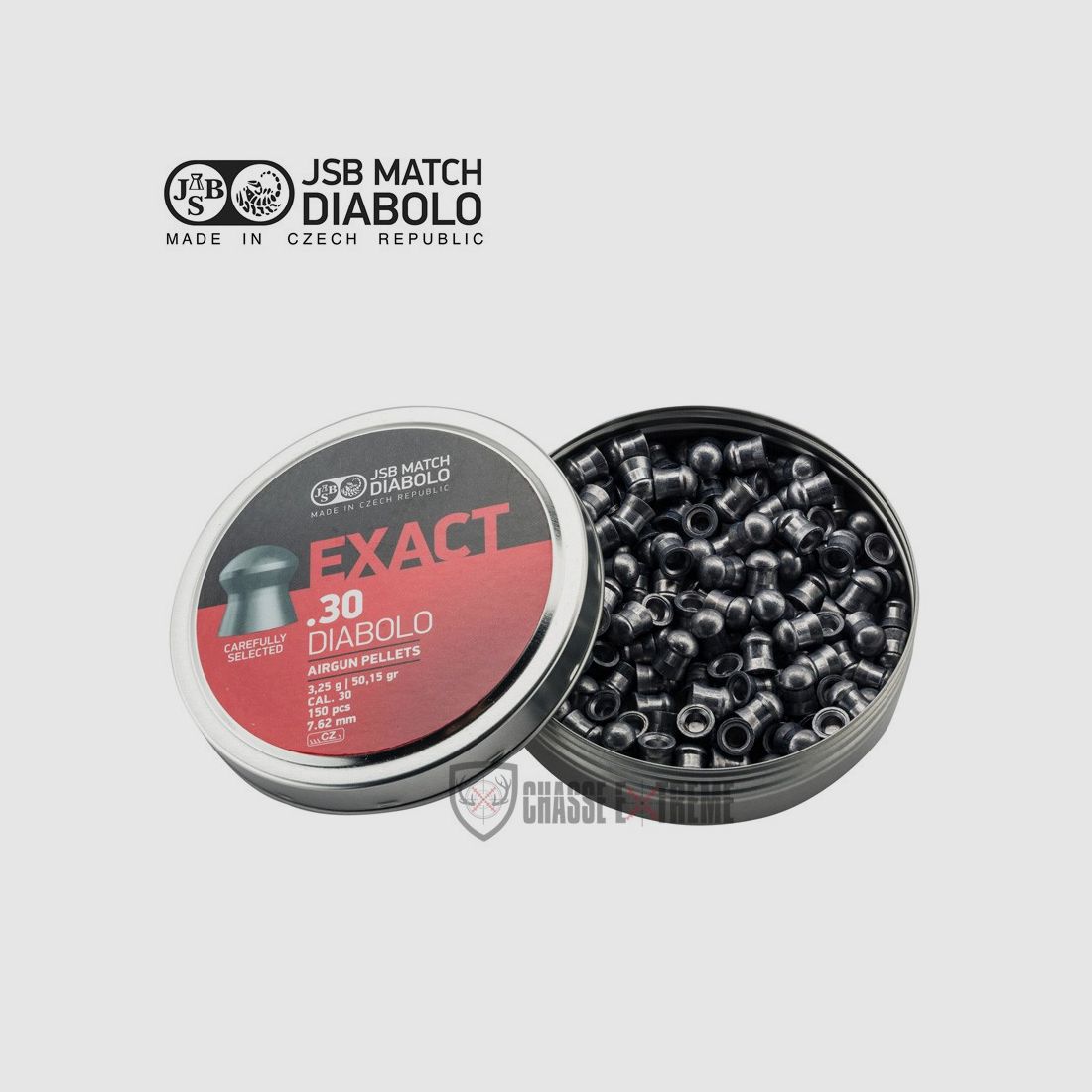 150 Diabolos JSB MATCH Exact Rundkopf Kal. 7,62 mm, Bild 1 von 3