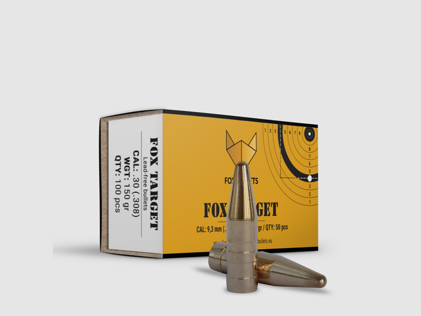 Fox Bullets Target .308 9,7 g / 150 gr balles sans plomb – 100 pièces