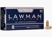 Speer Lawman CleanFire 9mm Luger 124GR TMJ RN 50 cartridges