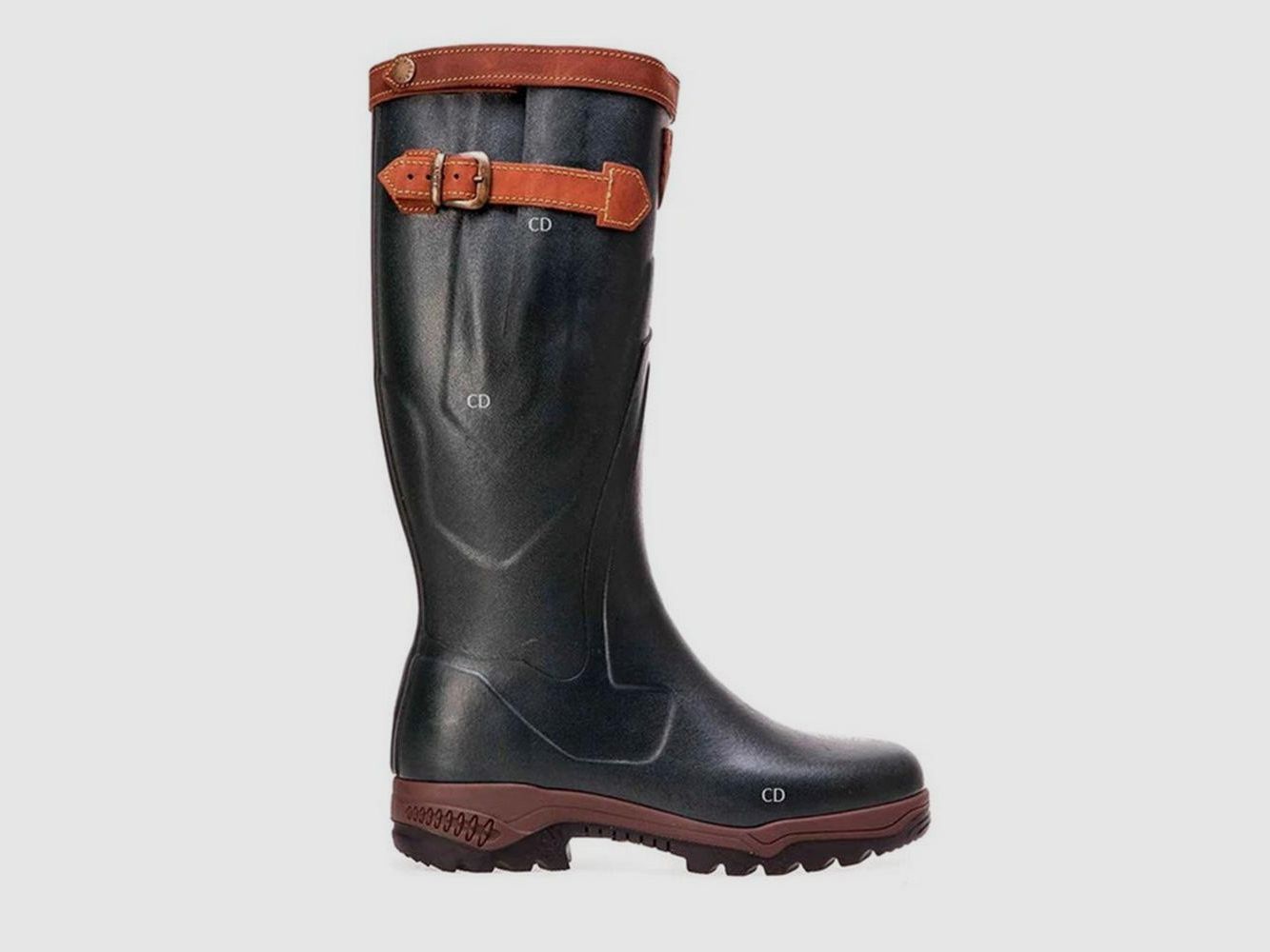 Bottes Caoutchouc Parcours II Aigle - Kaki Résistant - Confort et Étanchéité - Pour Chasse et Outdoor, image 4 sur 5