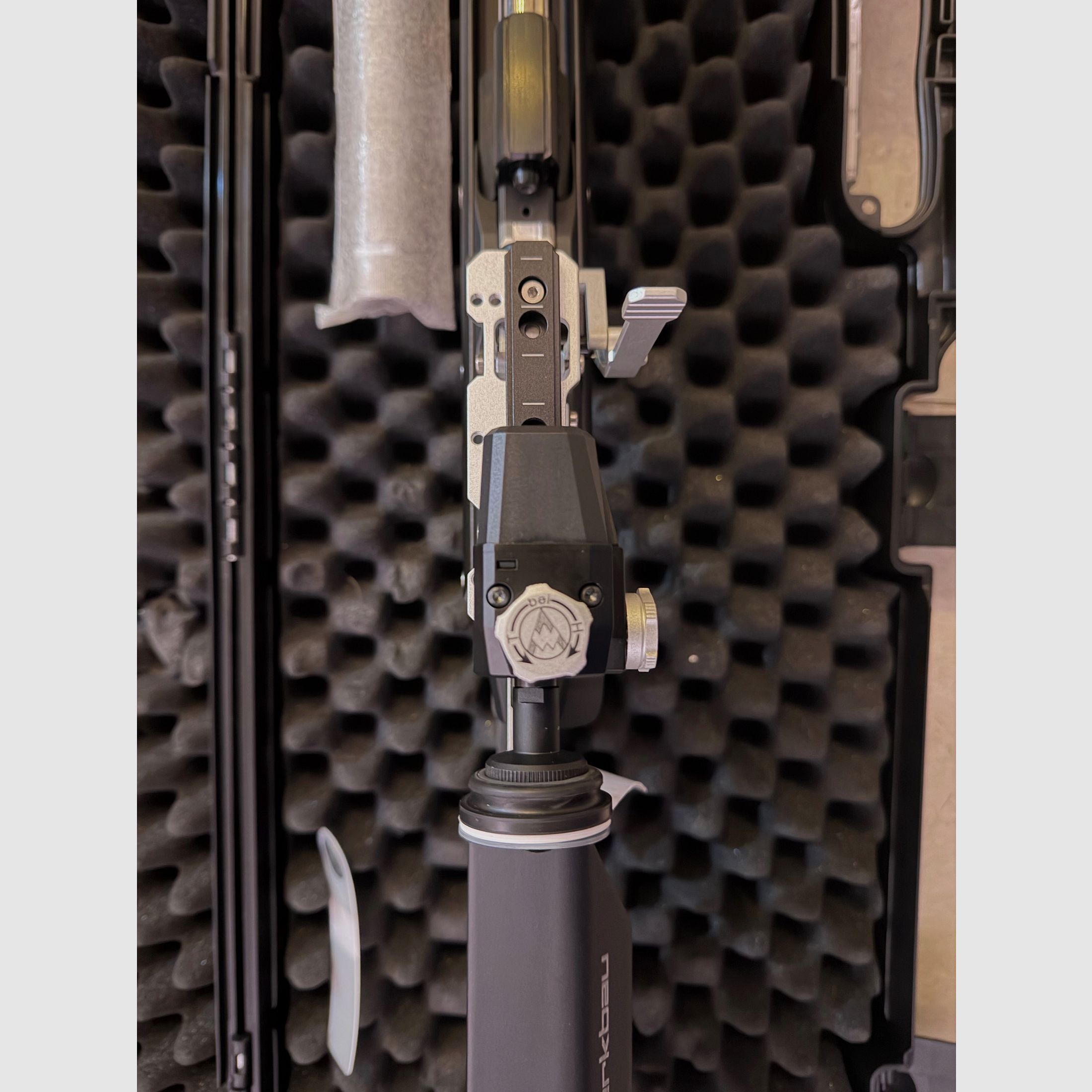 Feinwerkbau 800 Alu Silber/Sch Schaftkappe Comfort-Line / Grifgröße M