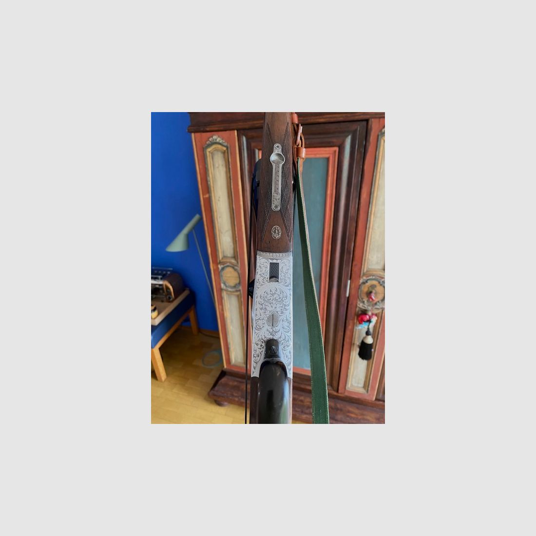 Krieghoff Ulm Modelo Ulm Cerrojo lateral Holland & Holland escopeta de doble cañón con cañón intercambiable 6,5x57R 20/76 Magnum 16/70 16/70 en maletín en excelente estado BBF BDF