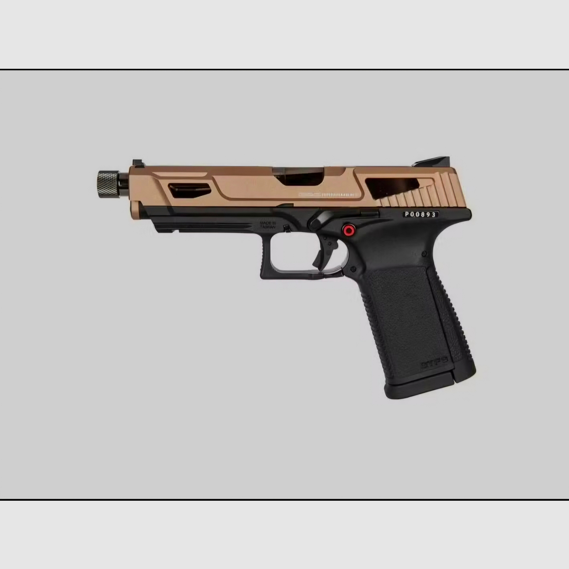 G&G GTP 9 MS DST CO2 airsoft pistol, Desert with green gas and 2 magazines