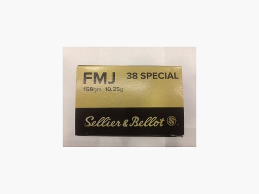 S&B PATRONEN 38 SPL 158 GR FMJ