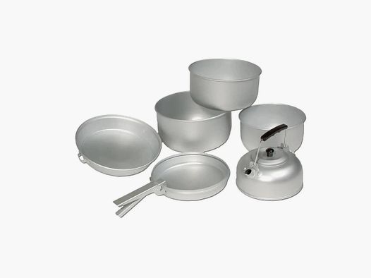 Mil-Tec Ensemble de cuisine en aluminium pour la randonnée