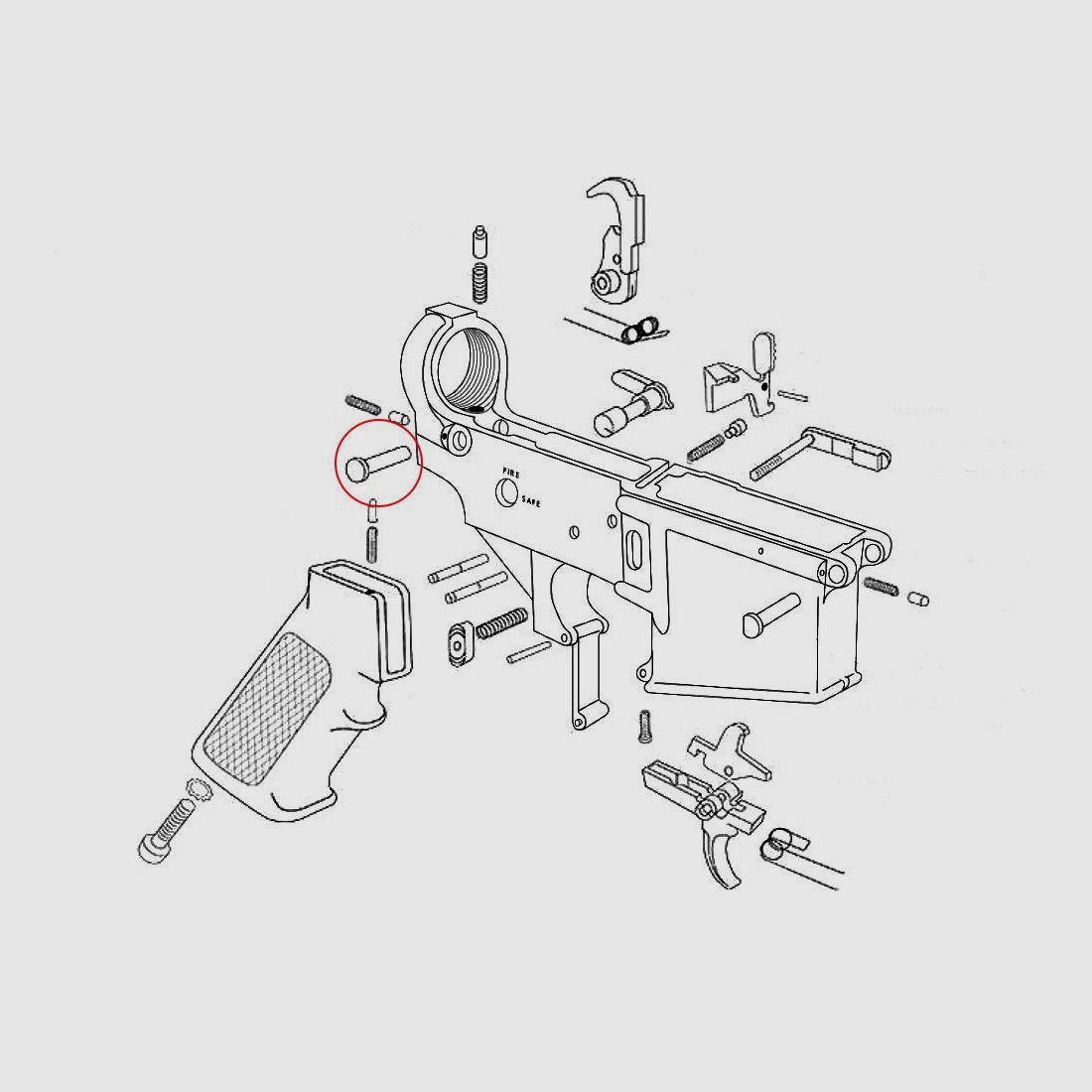 Goupille de démontage Eemann Tech pour AR-15, image 3 sur 3