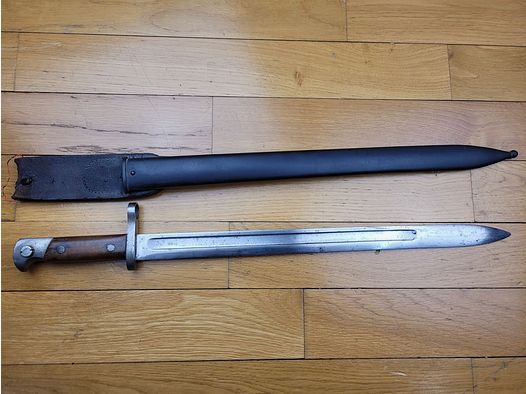 Rare Baïonnette russe pour fusil Winchester mod.1895 – Contrat Winchester de 1915 – complète et en TBE