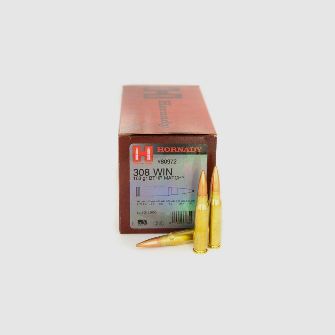 Hornady Match .308 Win. 168GR BTHP Match 50 cartridges