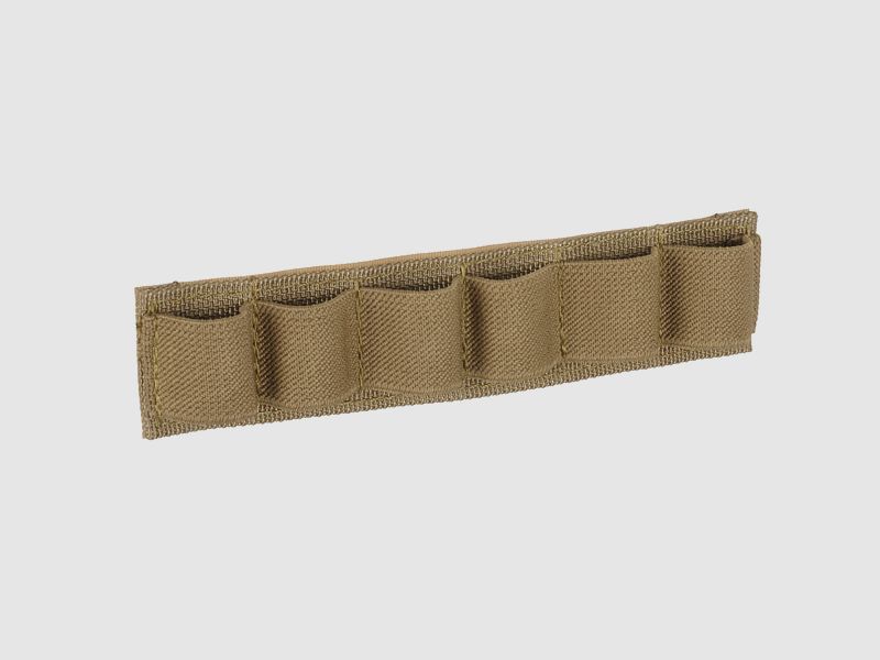 Soporte de cartuchos de escopeta de 6 para superficie de velcro (TAN/DE)