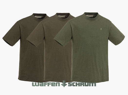 Pinewood T-Shirt 3-er Pack Green/ H. Brown/ Khaki