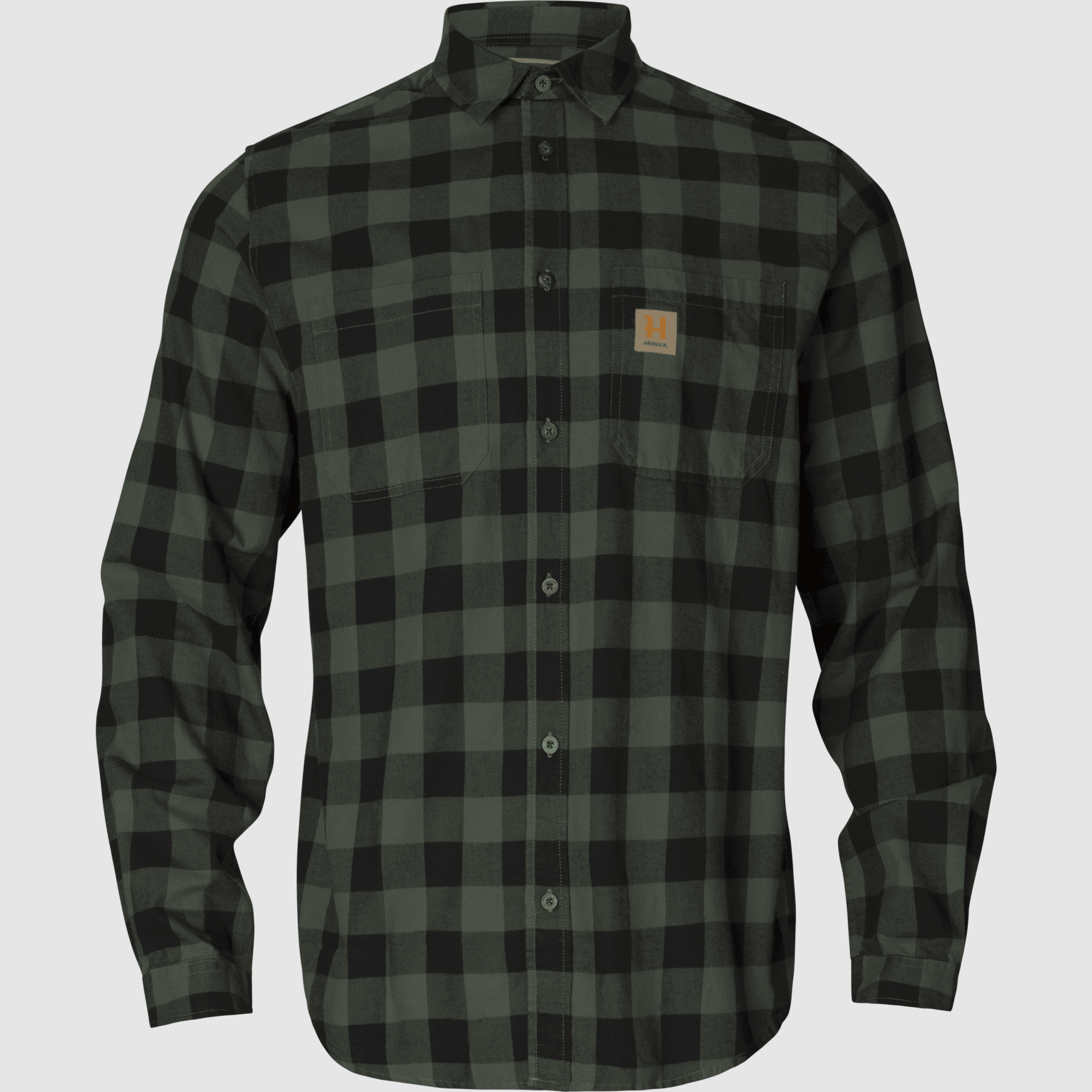 Härkila Skandynawskie L/S Shirt Mężczyźni Zielona Kratka 2XL