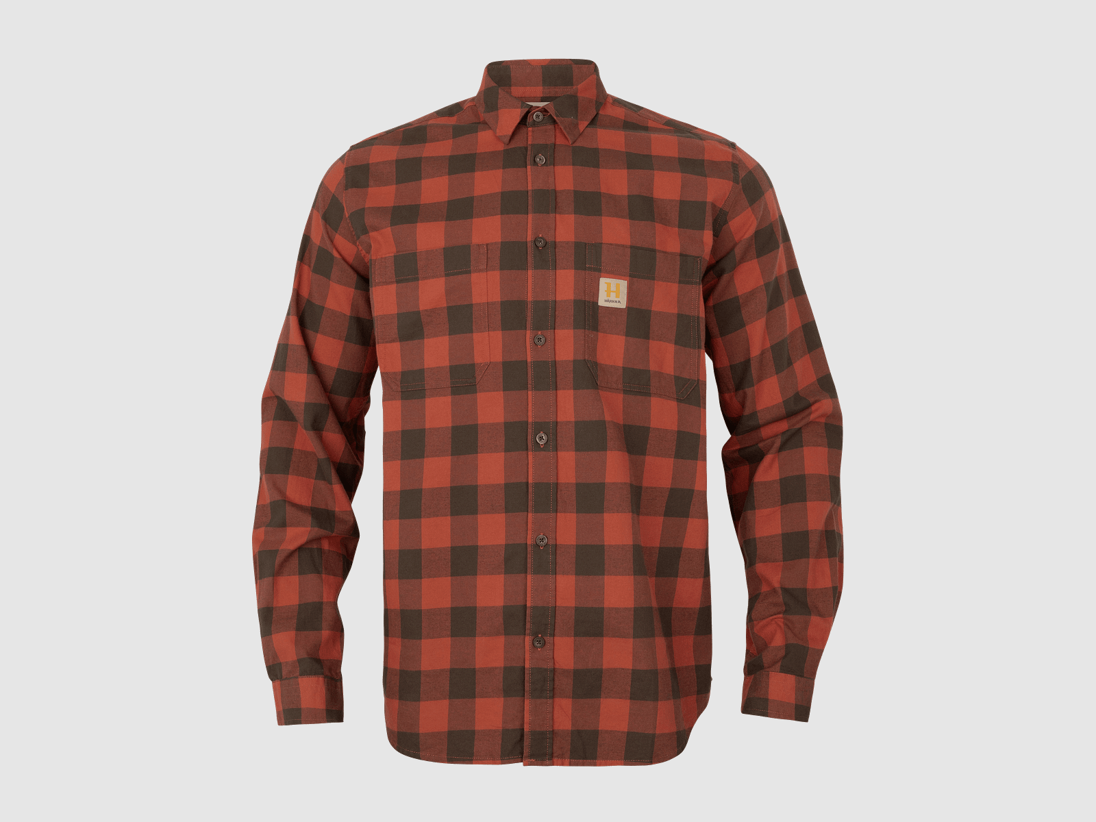 Härkila Scandinavian L/S Shirt Men Autumn Orange Check XXL