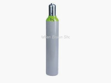 Pressluftflasche inklusive Fußring und Ventilschutz für 200 bar; Prüfdruck 300 bar; Inhalt 10 l