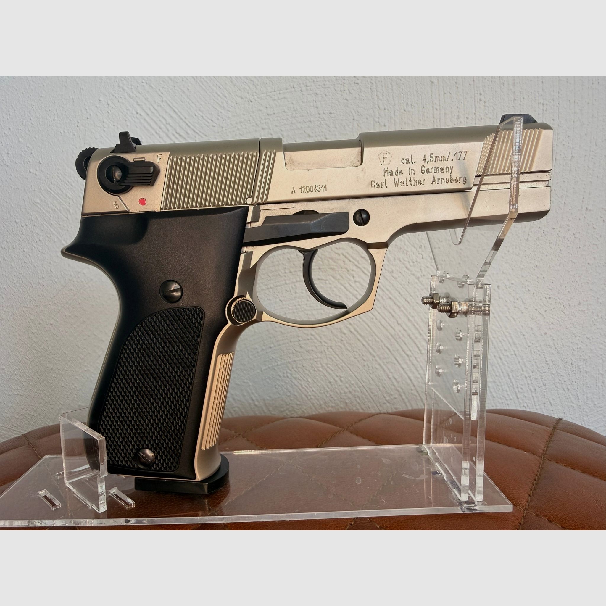 Walther CP88 4 inch 4,5 mm Diabolo Nickel (P18) Co2-pistool als nieuw
