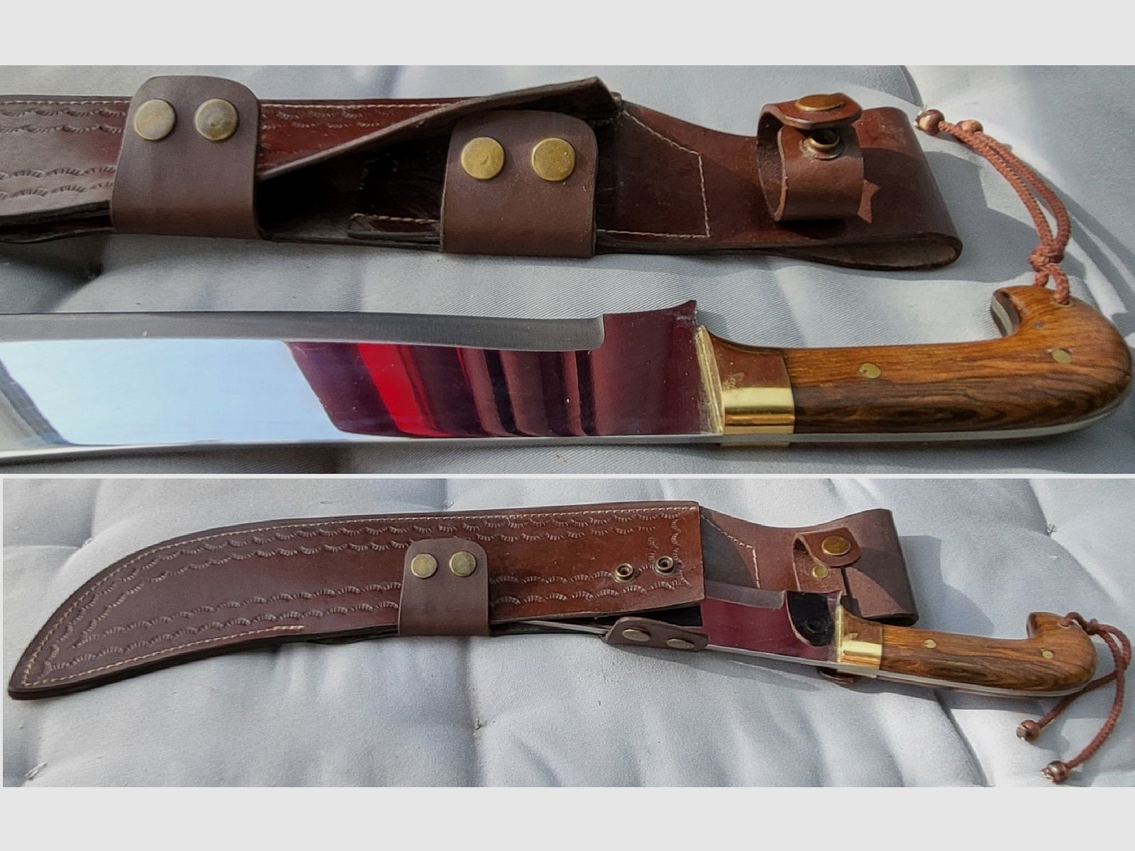 Coltello da macellaio grande, lama in acciaio inossidabile lunga 37 cm, quasi come nuovo