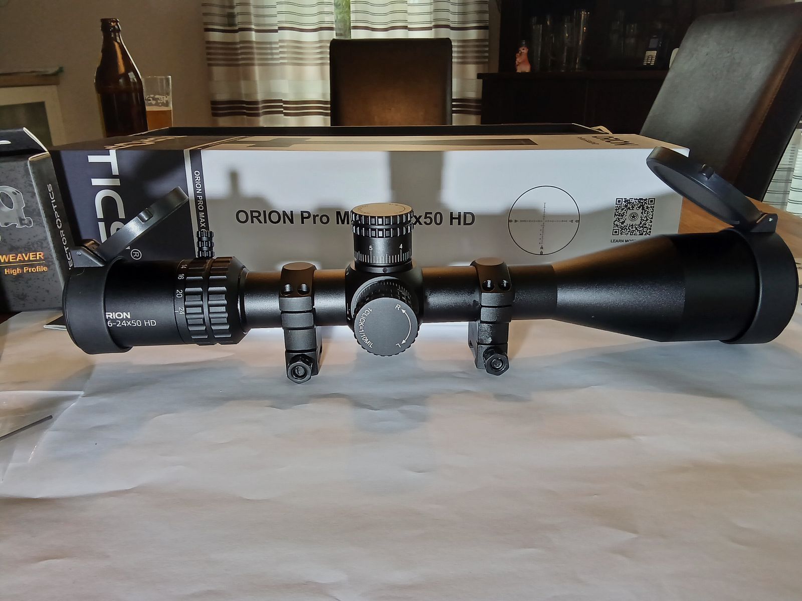 Vector Optics Orion Pro Max 6-24x50 HD riflescope, like new! Still 4.5 years warranty