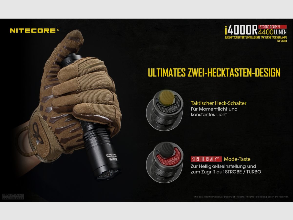 Nitecore I4000R flashlight i4000R 4400 lumens