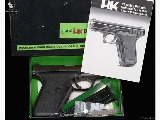 Heckler & Koch P7 Kaliber 9mmLuger komplett in der Box