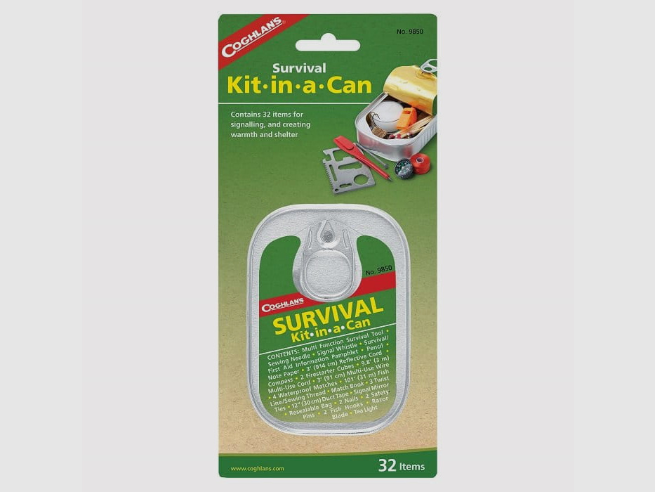 Coghlans Kit-in-a-Can Survival Kit