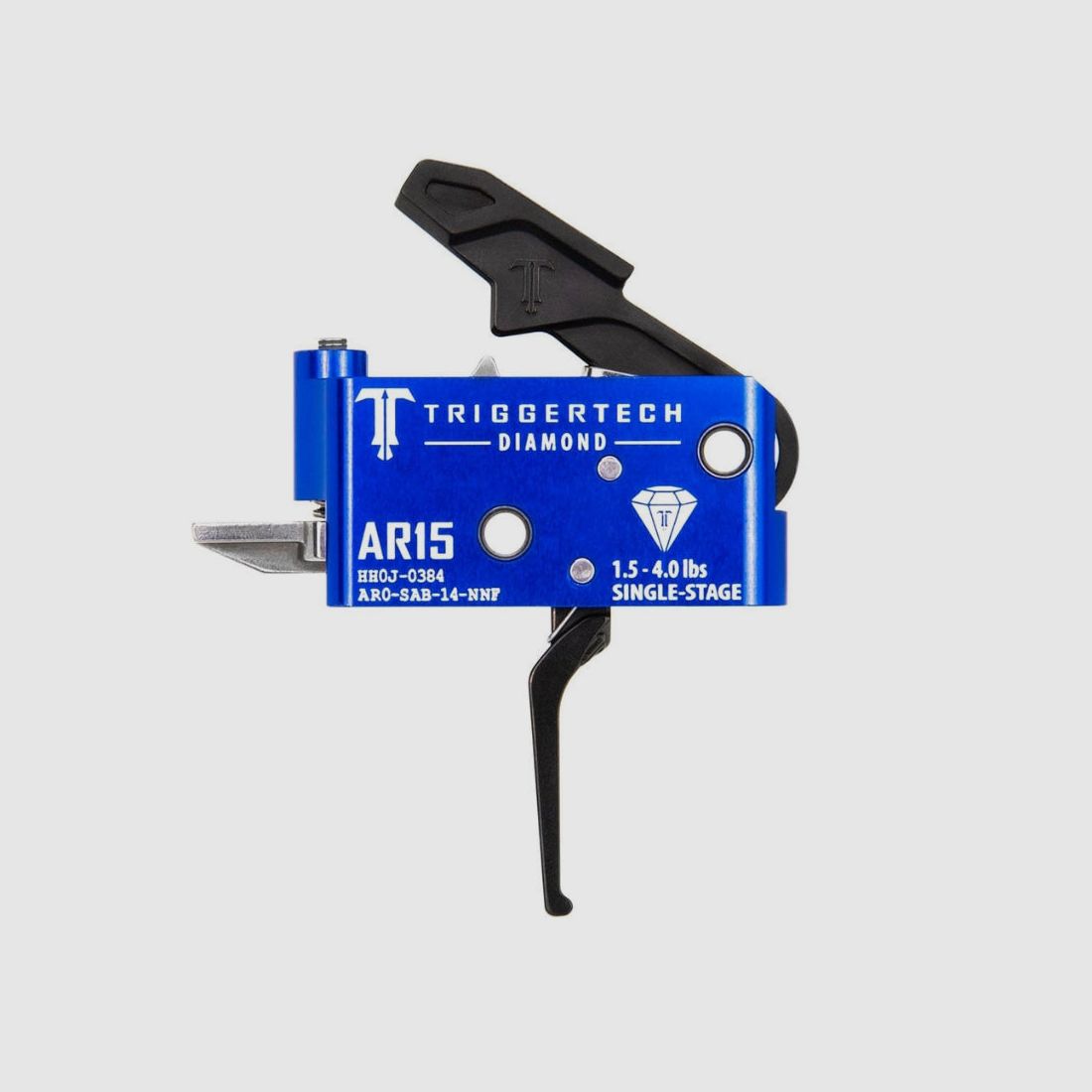 Triggertech AR15 - Single-Stage Diamond Black Straight Flat