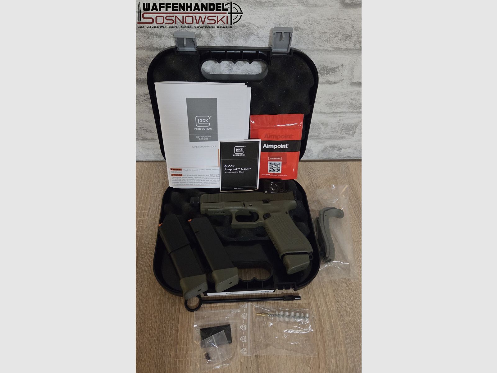 Glock 45 MOS/FS/GL A-CUT™ Hunter Combo / Aimpoint COA 9mm Luger