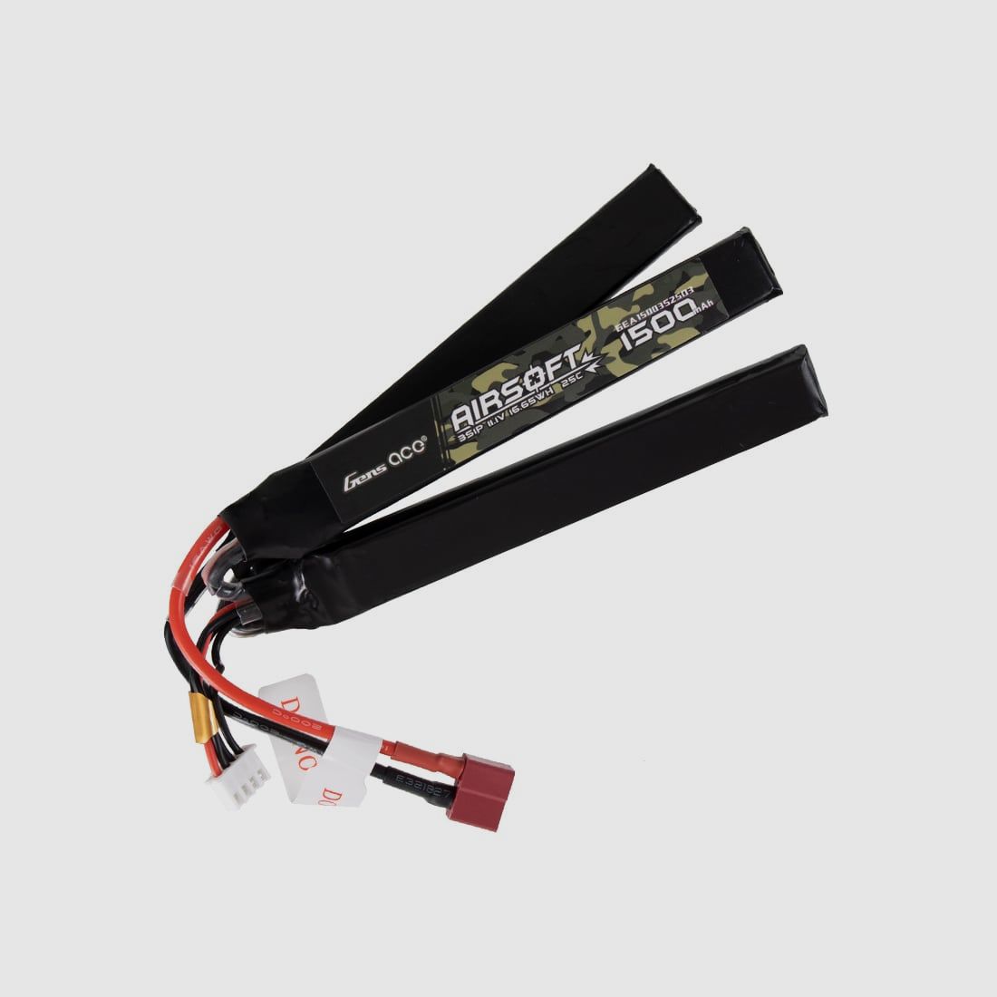 Gens Ace 111V 1500mAh 25C LiPo Triple Stick Type (T-Plug)
