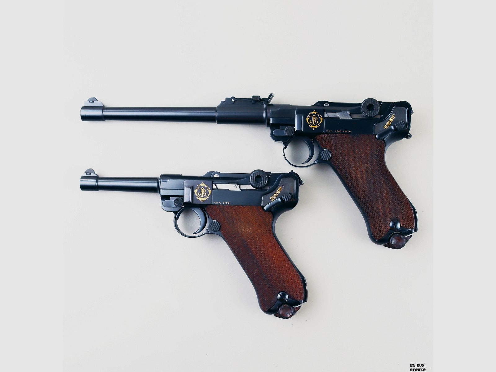 Combo-Set Pistole DWM Mod. P08 & LP08 Kal. 7,65 para Matr. 4231 & 9063m, Bild 1 von 23