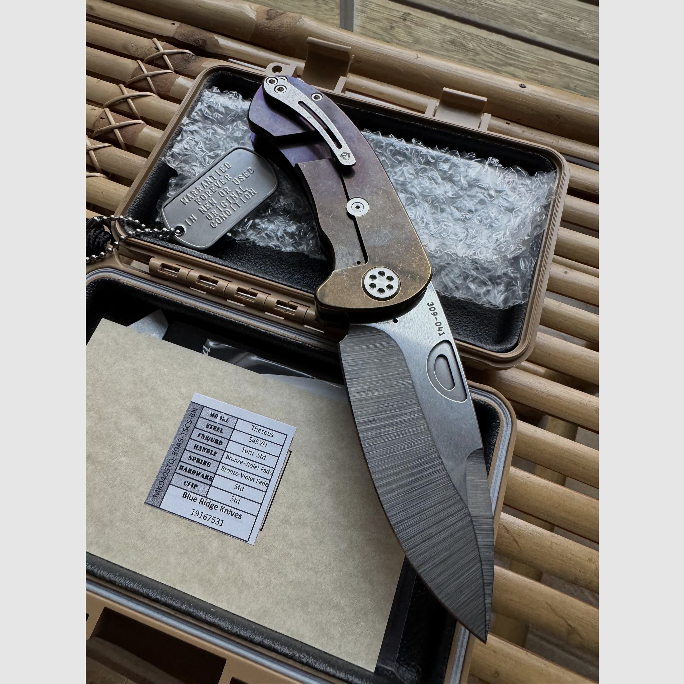 Medford Theseus nagelneu aus 10/2025 mit Rechnung Titan / S45VN Klinge Fullset