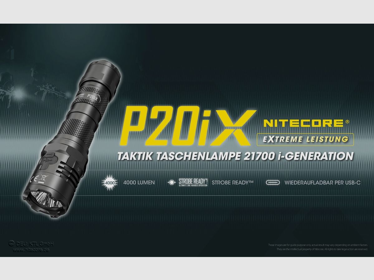 Nitecore P20iX - 4000 lumen, immagine 4 di 13