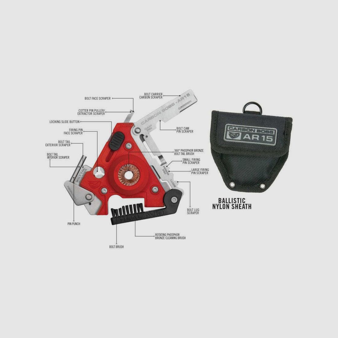 outil de nettoyage CARBONE REAL AVID pour AR15, image 1 sur 5