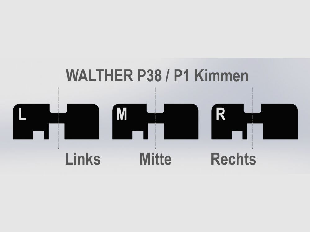 Walther Visier, Kimmen für P38 / P1 [ 9 ] Links