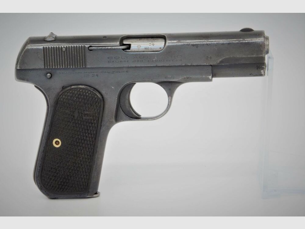 Colt 1908 Shanghai Municipal Police No. 24 Extrem selten William Fairbairn 	 .380ShortCFL