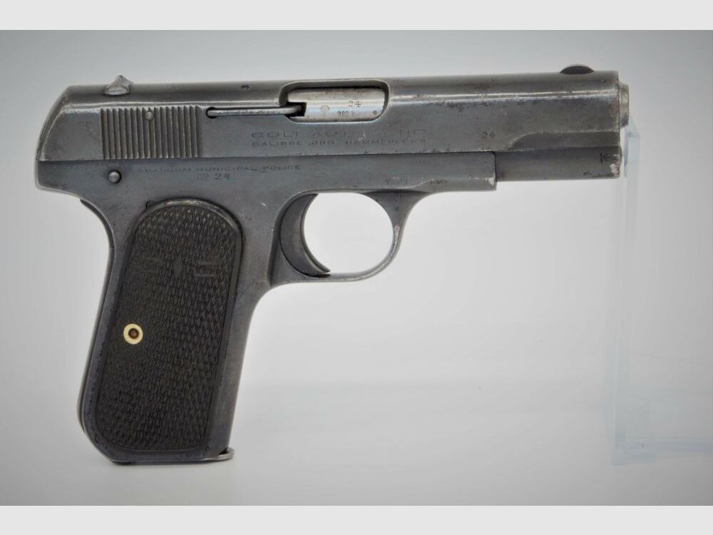 Colt 1908 Szanghajska Policja Miejska Nr 24 Ekstremalnie rzadki William Fairbairn .380ShortCFL