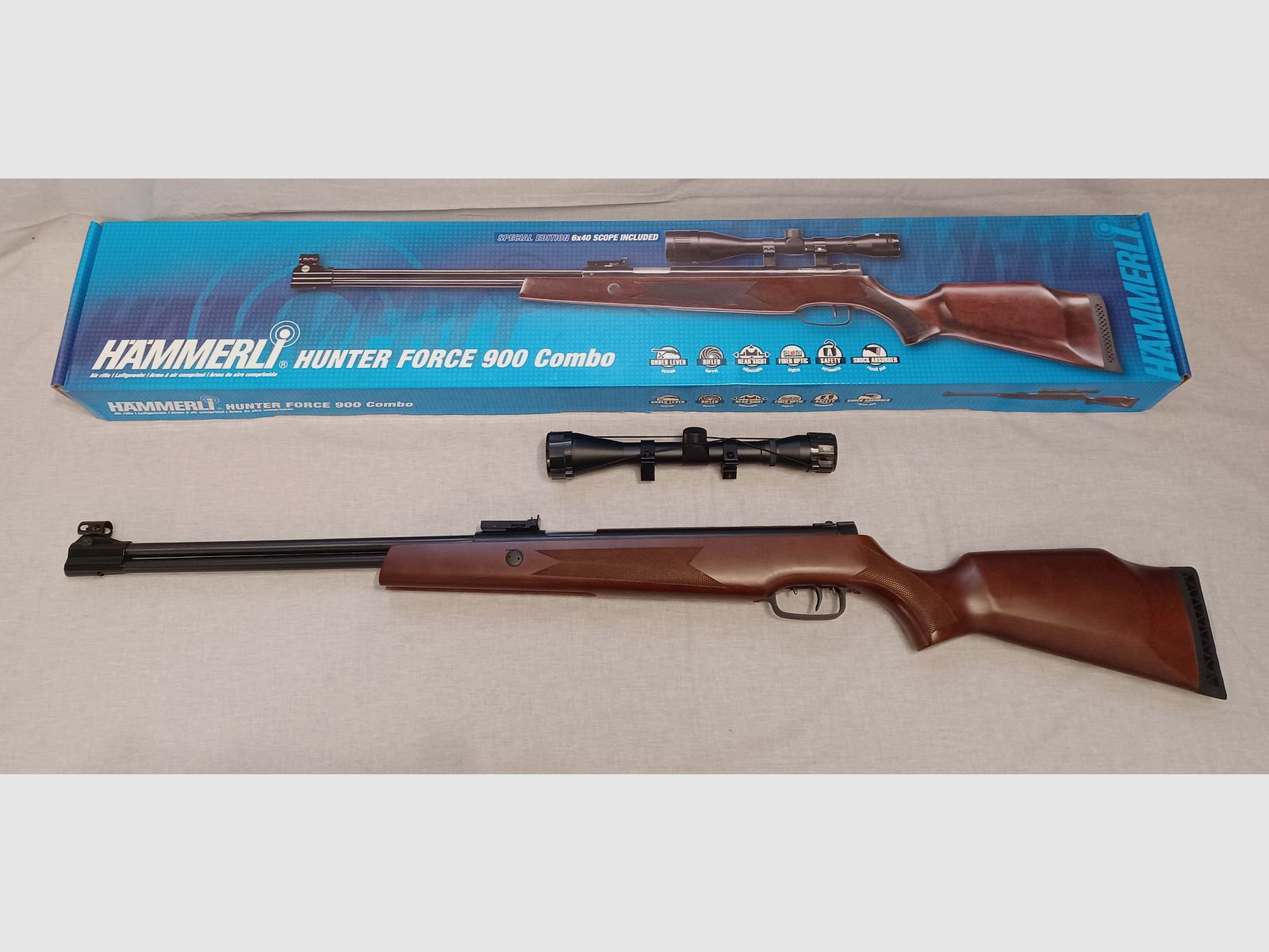 Hämmerli Hunter Force 900 / Zielfernrohr / 4,5 mm Diabolo / Druckluft / Gewehr / OVP (157)