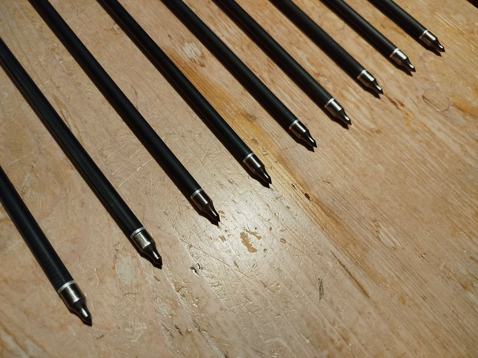 Crossbow bolts, arrows, length 20", 9 pieces