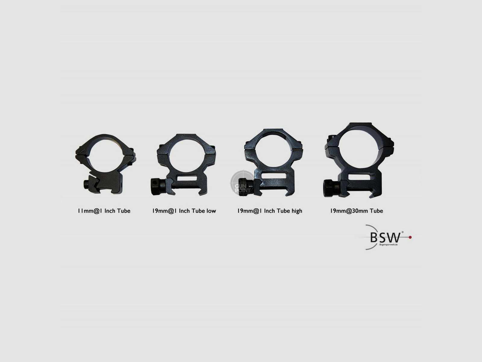 X-SCOPE rings for crossbows | 19mm@1 Inch - 2.54 cm tube | medium