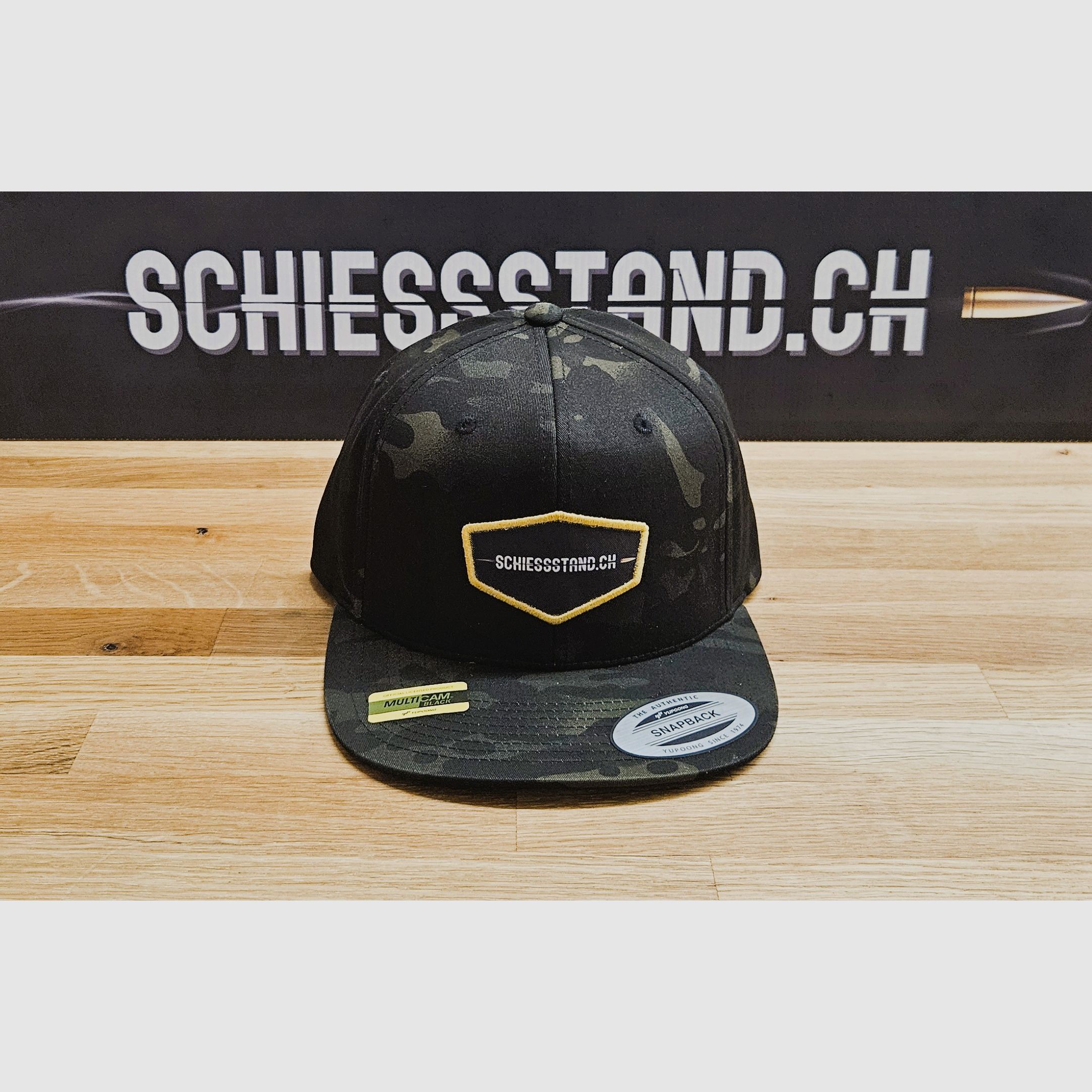 Yupoong – Cap / Schiessstand.ch / Mutlicam Black Camo Snapback, Bild 1 von 2