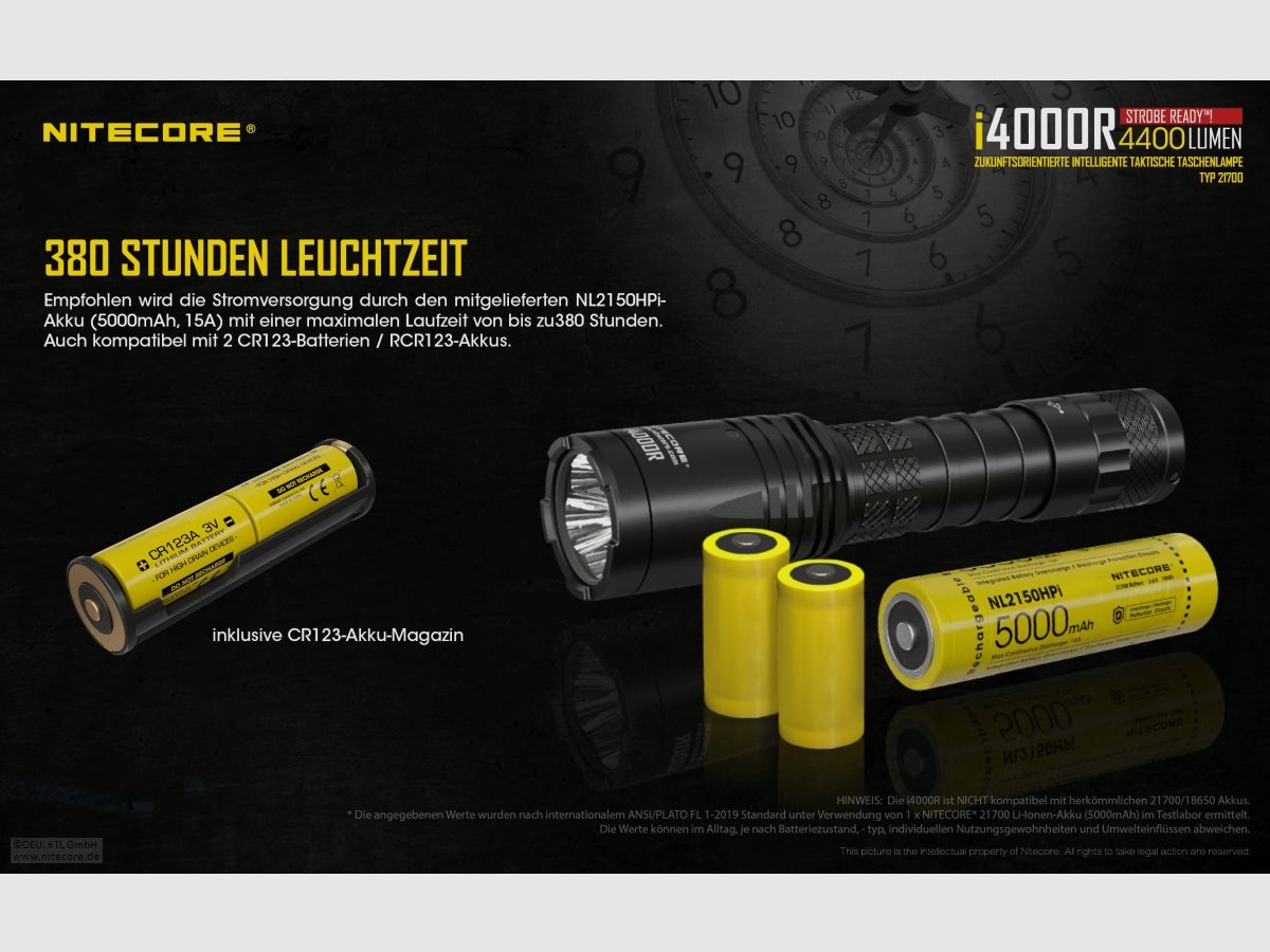 Nitecore I4000R flashlight i4000R 4400 lumens
