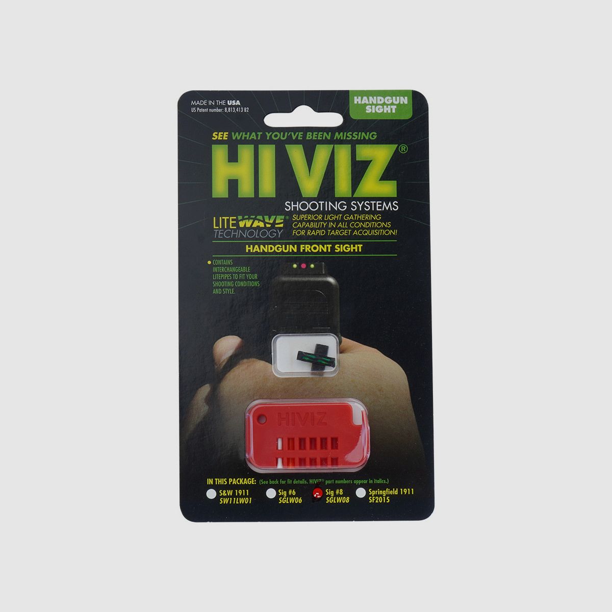 Hiviz – Punto de mira de fibra óptica para pistolas Sig Sauer – SGLW08, imagen 5 de 5