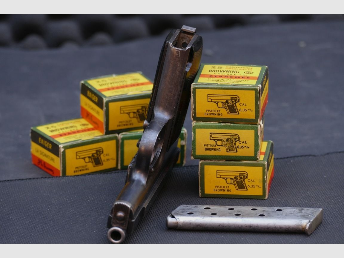 Mauser 1910, 765mm Browning, Ersatzteilträger, Lauf aufgebaucht.